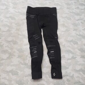 Stoko Leggings Womens Large Black Compression Pull On Supportive Performance